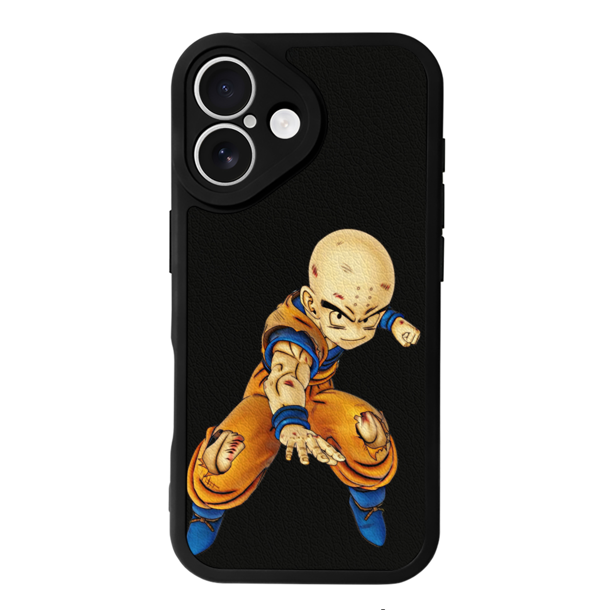 （画像用） ドラゴンボール クリリン DRAGON BALL krillin 【iPhone 16シリーズ対応】シリコンスマホケース（レザー調） 材質：シリコン